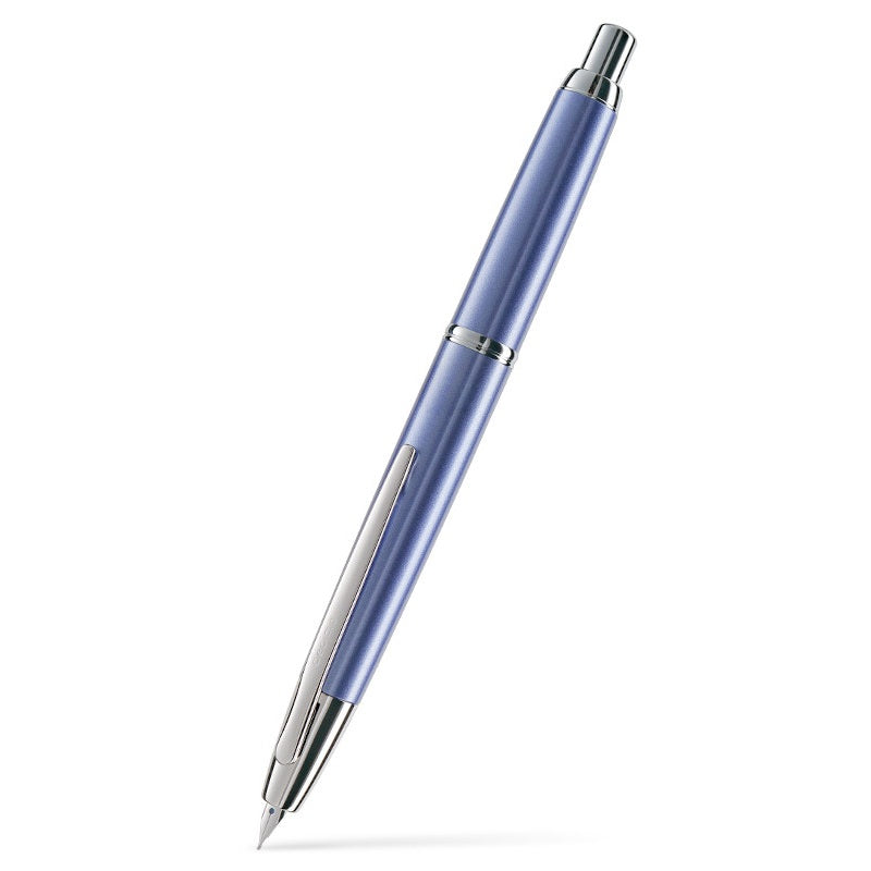 Pilot Capless Decimo Fountain Pen | 18K Gold Nib | Retractable | Aluminum Barrel | CON-40 Converter Included Light Blue