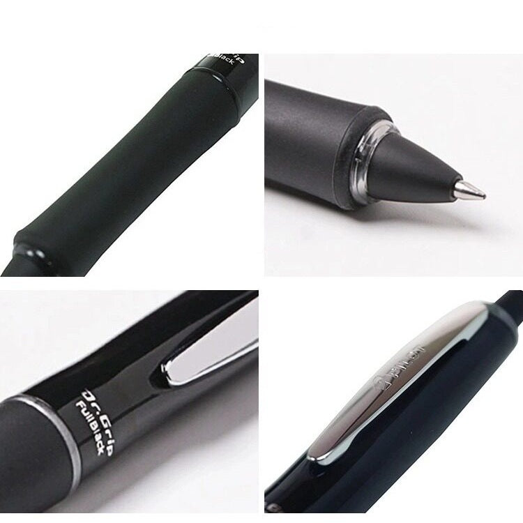 PILOT Dr. Grip FullBlack Hybrid Ink Ballpoint Pen, 0.7 mm Black | BDGFB-80F