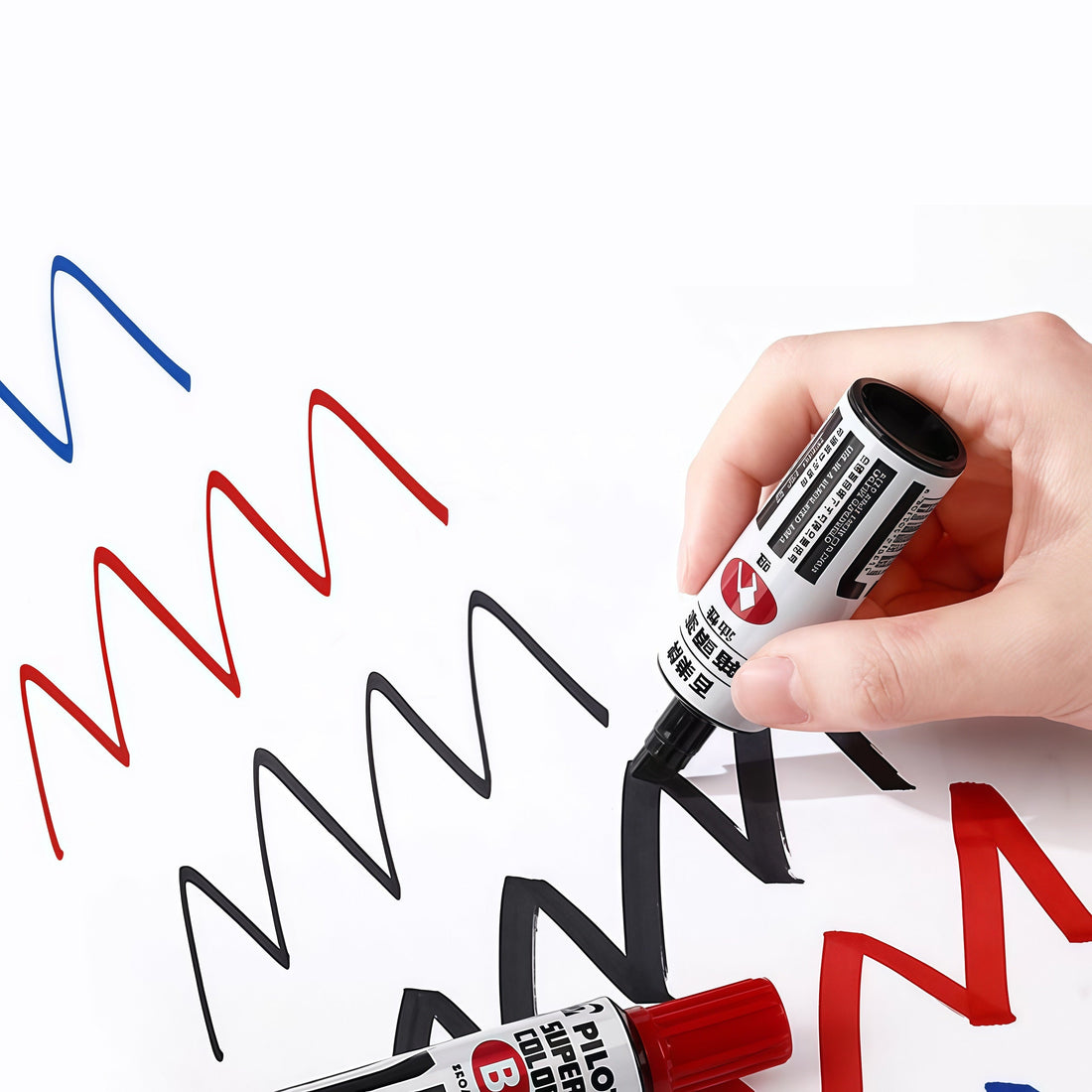 Pilot Super Color SC-BM B-Type Permanent Markers, 8 mm, 3-Pack