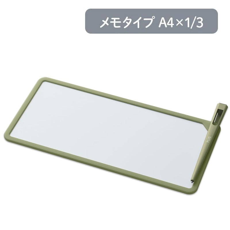 PLUS Kaite Memo Writing Pad A4 x 1/3 Green