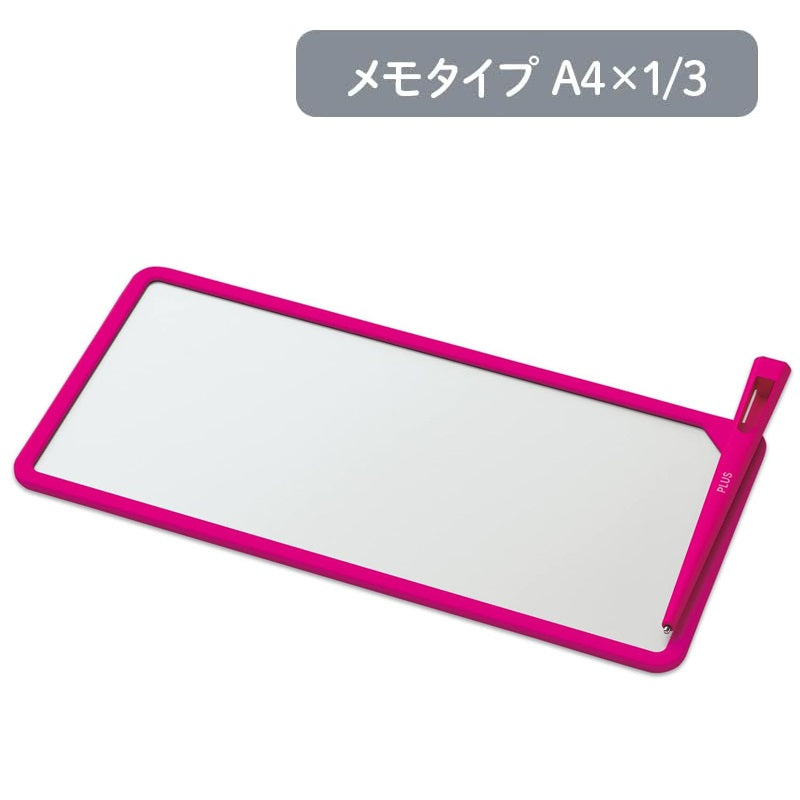 PLUS Kaite Memo Writing Pad A4 x 1/3 Pink