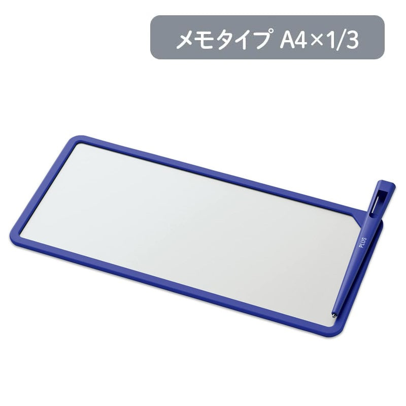 PLUS Kaite Memo Writing Pad A4 x 1/3 Deep Blue