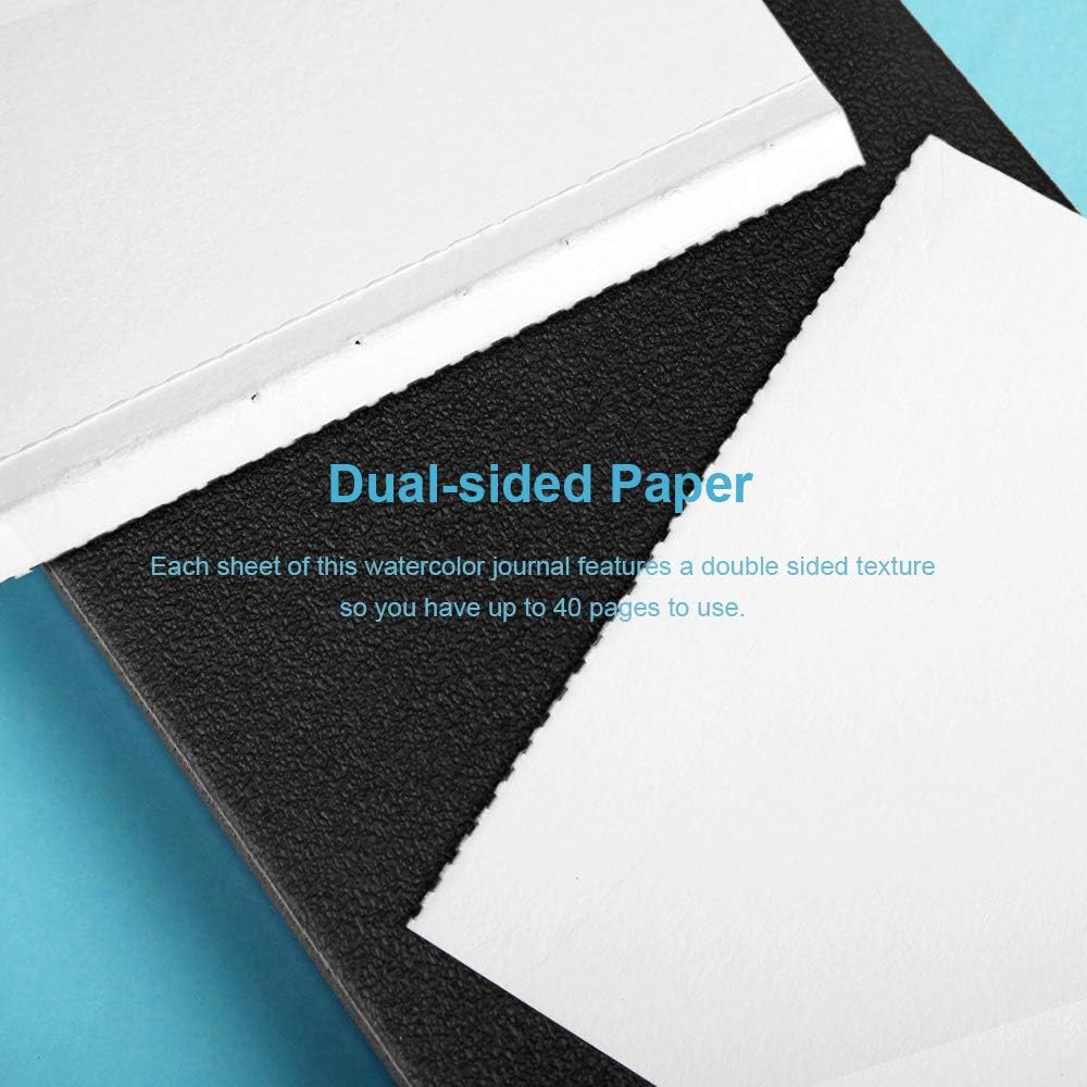 Paul Rubens Watercolor Journal 140lb Hot Pressed,20 Sheets Black