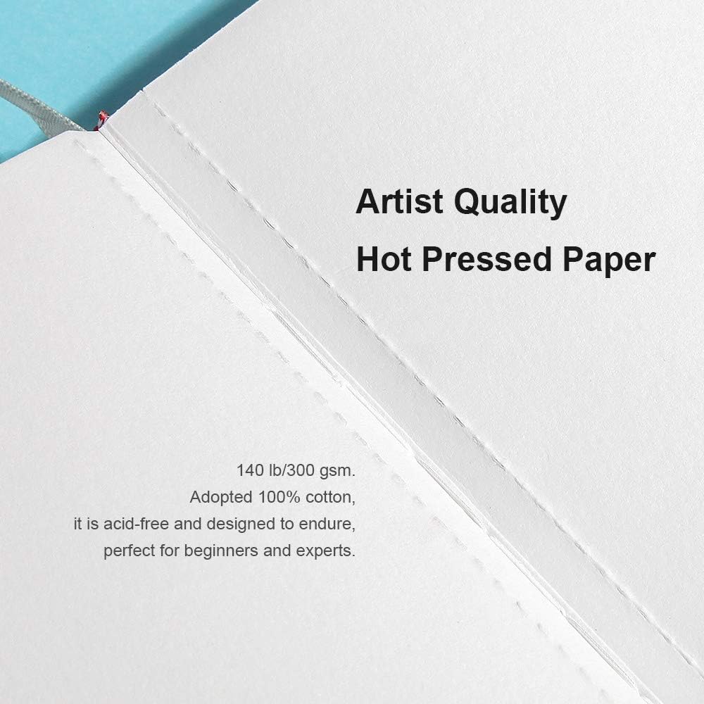 Paul Rubens Watercolor Journal 140lb Hot Pressed,20 Sheets
