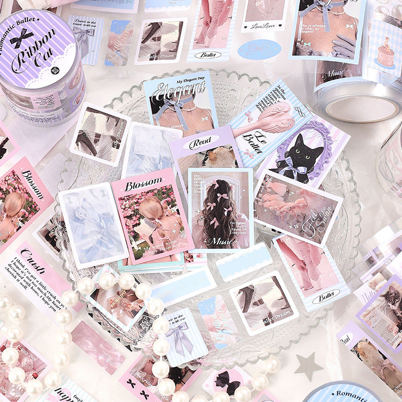 4 Pack Romantic Ballet Stickers for Girls Women Kids