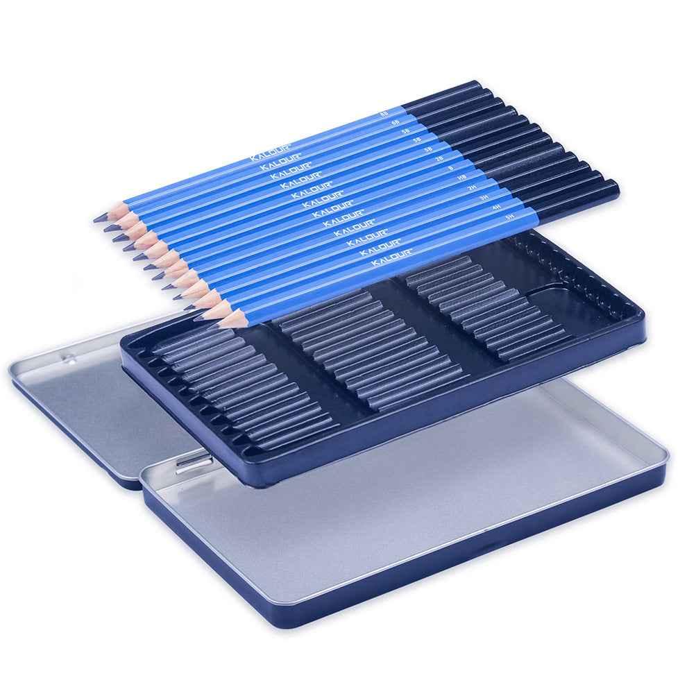 KALOUR 12 Pieces Professional Drawing Sketching Graphite Pencils Set
