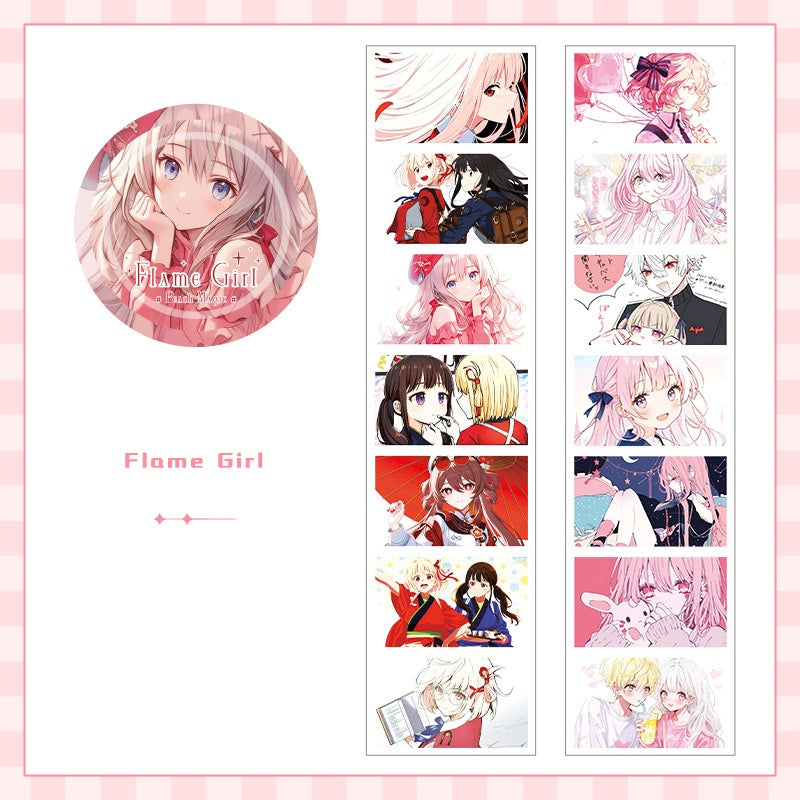 Peach Magic Anime Character Die-Cut Washi Tape Set 4 Rolls