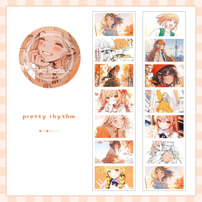 Peach Magic Anime Character Die-Cut Washi Tape Set 4 Rolls