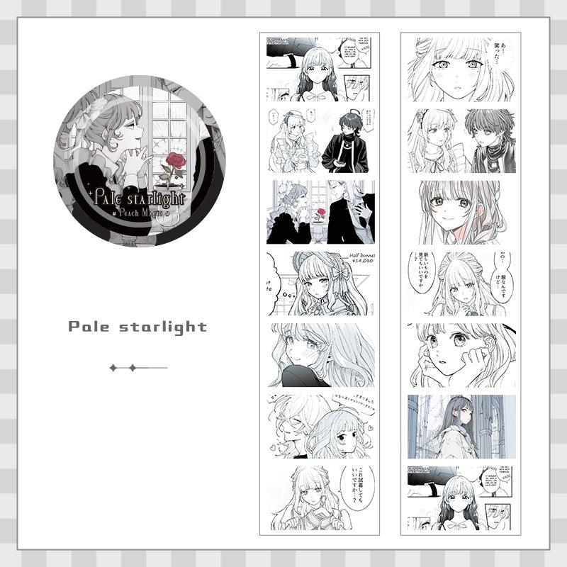 Peach Magic Anime Character Die-Cut Washi Tape Set 4 Rolls