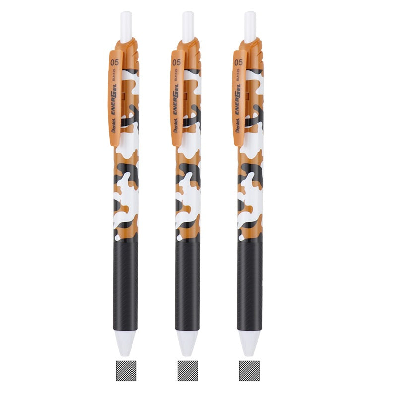 Japanese Pentel ENERGEL 0.5mm Black Cat Gel Ink Pen 3 Pack Japanese Bobtail