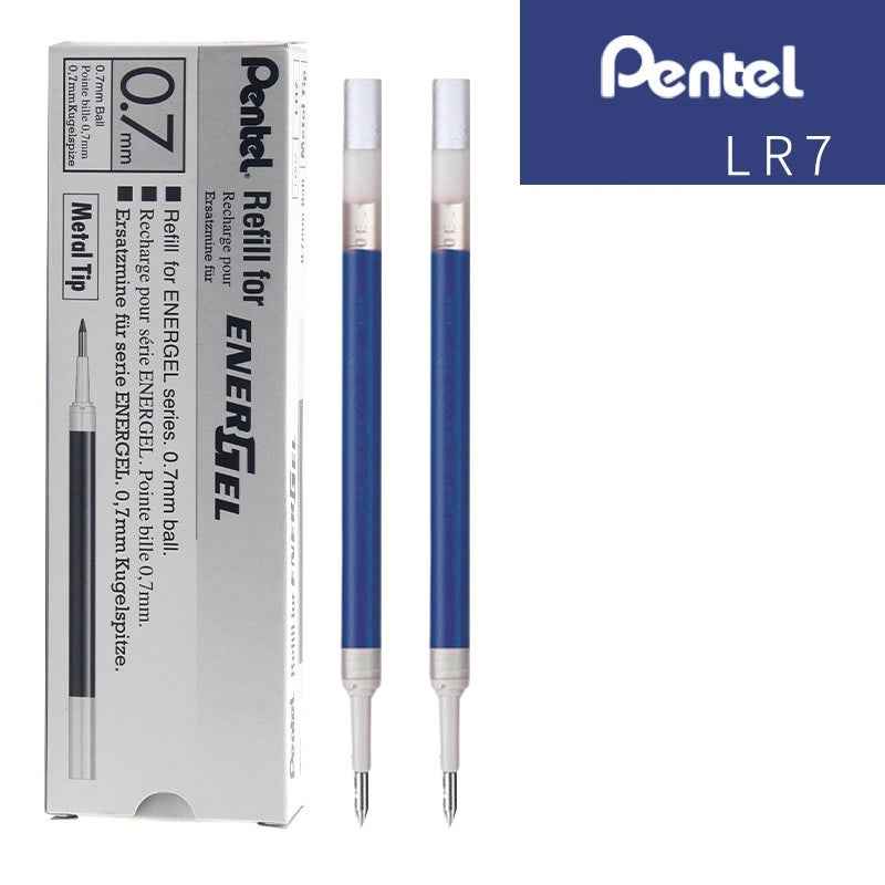 Pentel EnerGel LR7 Gel Pen Refill - 0.7 mm - Black/Blue/Red - 12 Pack Blue