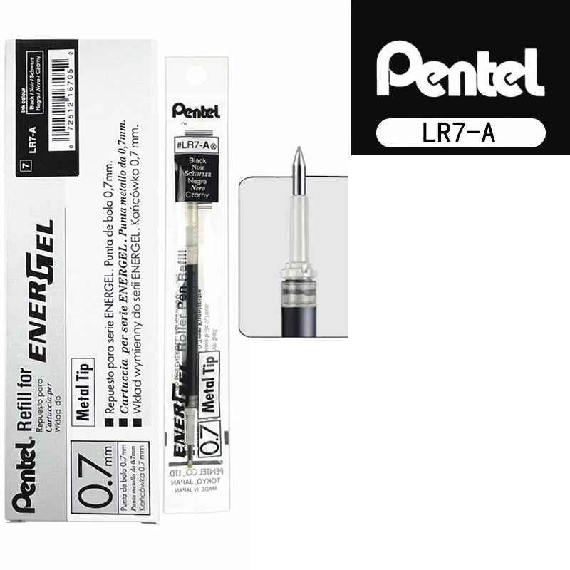 Pentel EnerGel LR7 Gel Pen Refill - 0.7 mm - Black/Blue/Red - 12 Pack Black