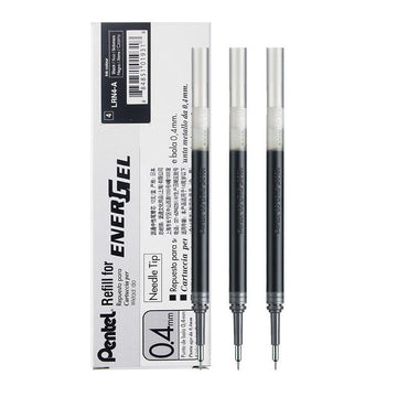 Pentel EnerGel LRN4 Needle-Point Gel Pen Refill - 0.4 mm - 12 Pack Black