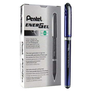 Pentel EnerGel Gel Ink Pen 0.5mm Fine Point Needle Tip,12 Pack Black