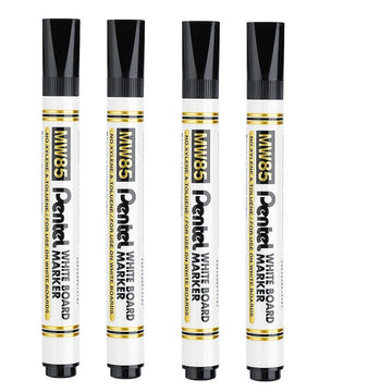 Pentel Everyday Drywipe White Board Markers 2.0mm Bullet Point MW85 4 Pack 4 Black