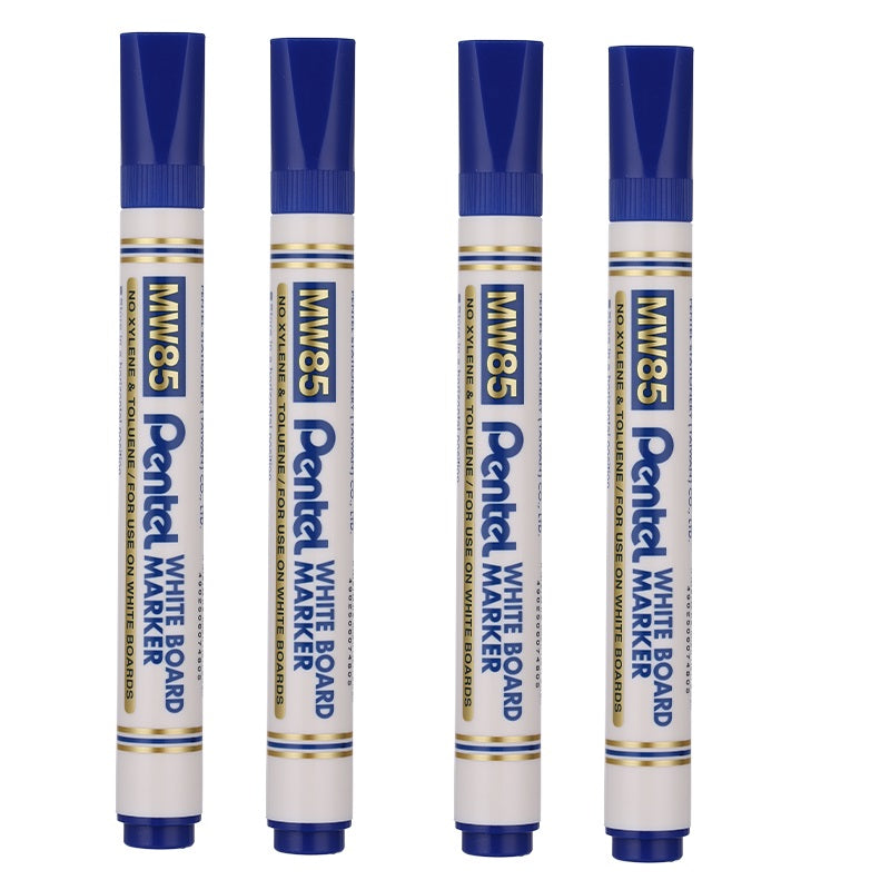Pentel Everyday Drywipe White Board Markers 2.0mm Bullet Point MW85 4 Pack 4 Blue