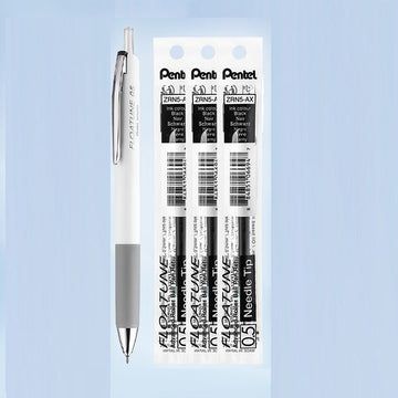 Pentel Floatune BZN205 Ballpoint Pen with 3 Refills 0.5mm Black