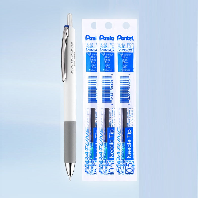 Pentel Floatune BZN205 Ballpoint Pen with 3 Refills 0.5mm Blue