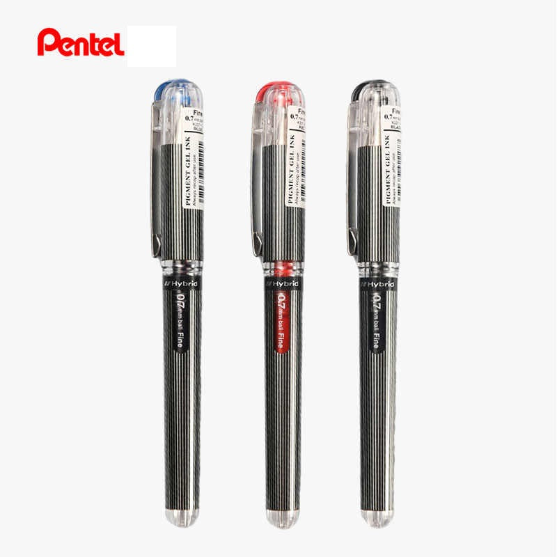 Pentel Hybrid Gel Grip Deluxe DX Rollerball Pen,0.7MM,3 Pack 3 Mixed Colors