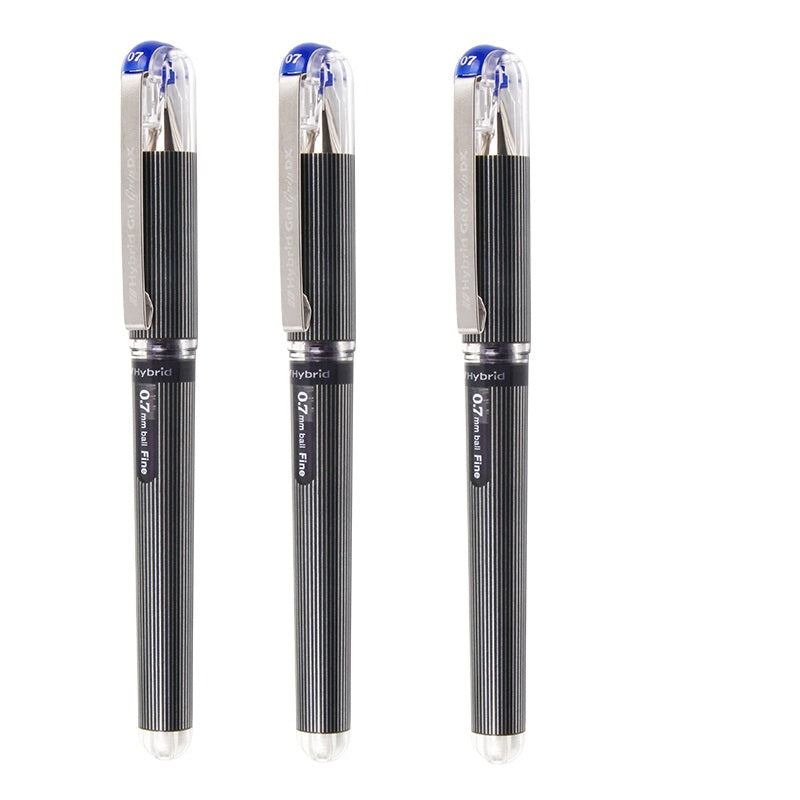 Pentel Hybrid Gel Grip Deluxe DX Rollerball Pen,0.7MM,3 Pack 3 Red