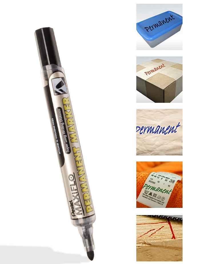 Pentel Maxiflo Permanent Marker NFL50 (Bullet Point) 4 Pack