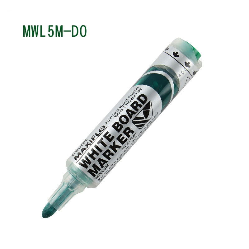 Pentel Maxiflo Whiteboard Marker Pen 6.0MM Bullet Tip MWL5M 4 Pack 4 Green