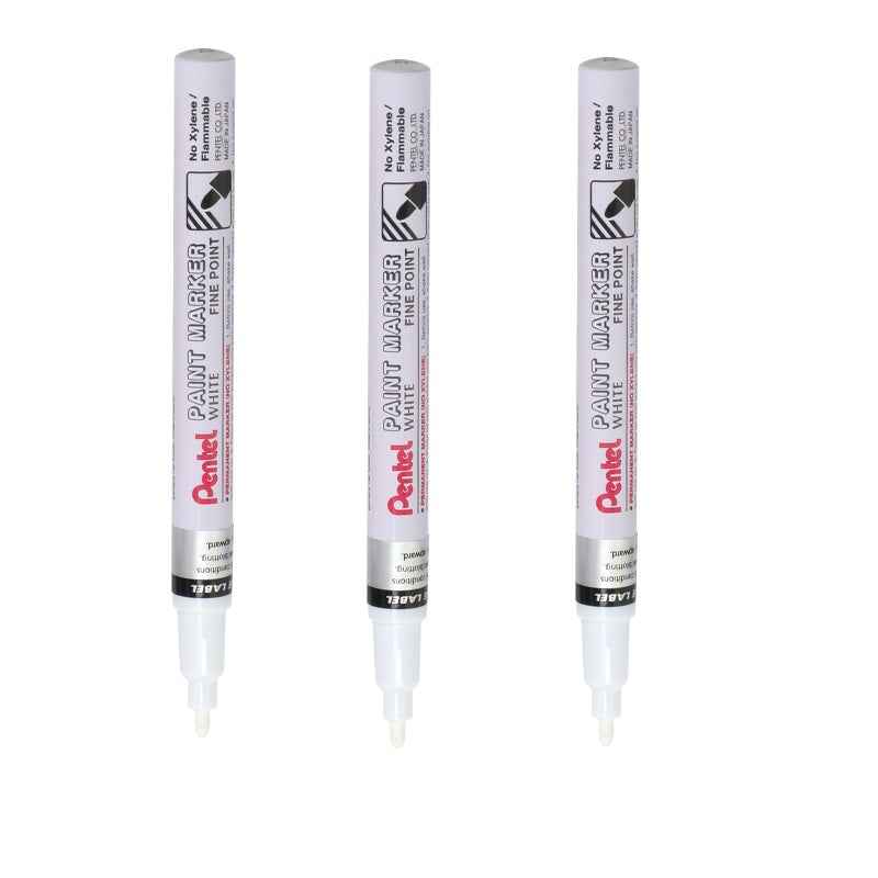 Pentel Paint Marker Fine Bullet Point MSP10 Gold/Silver/White 3 Pack 3 White