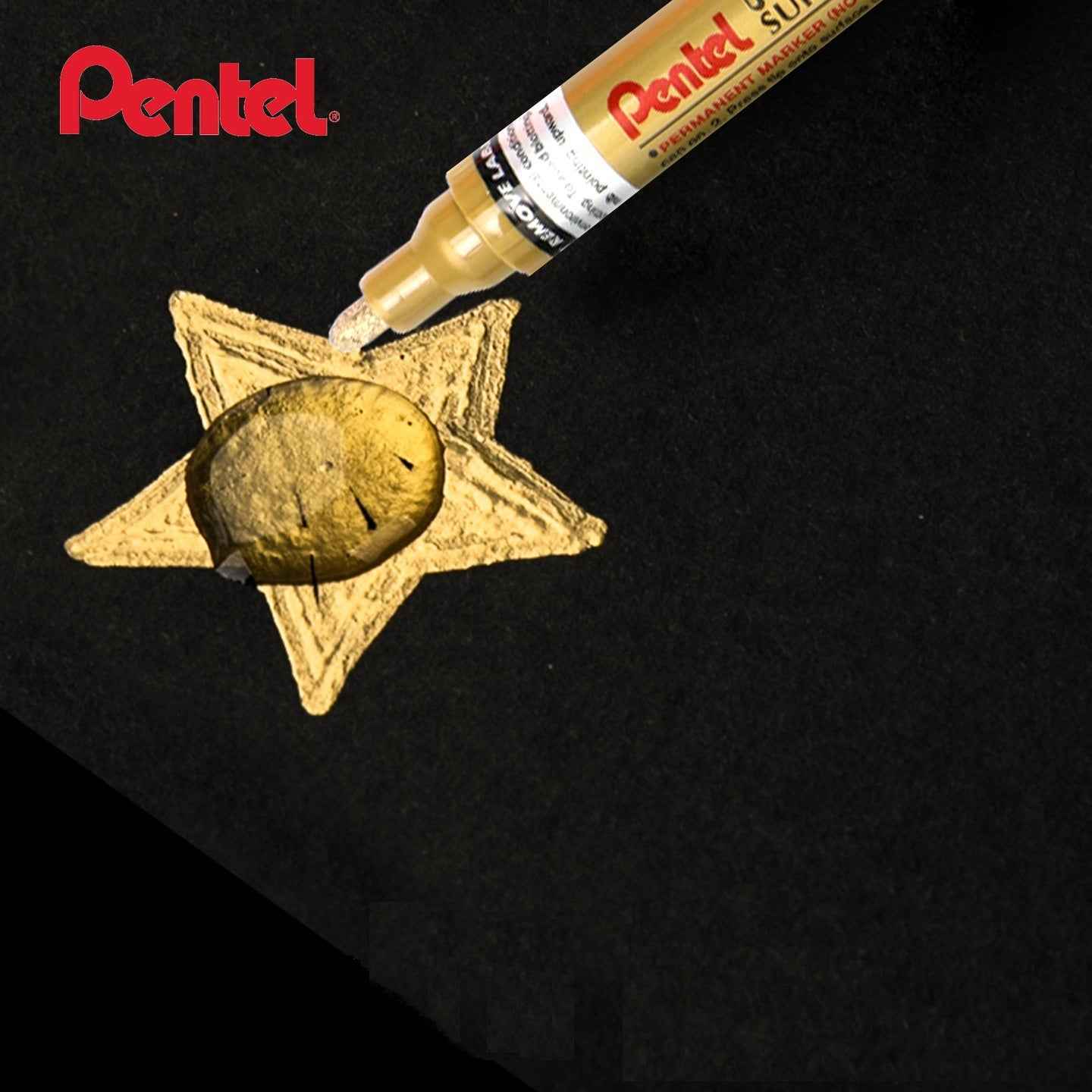 Pentel Paint Marker Medium Point MMP10 Gold/Silver/White 3 Pack