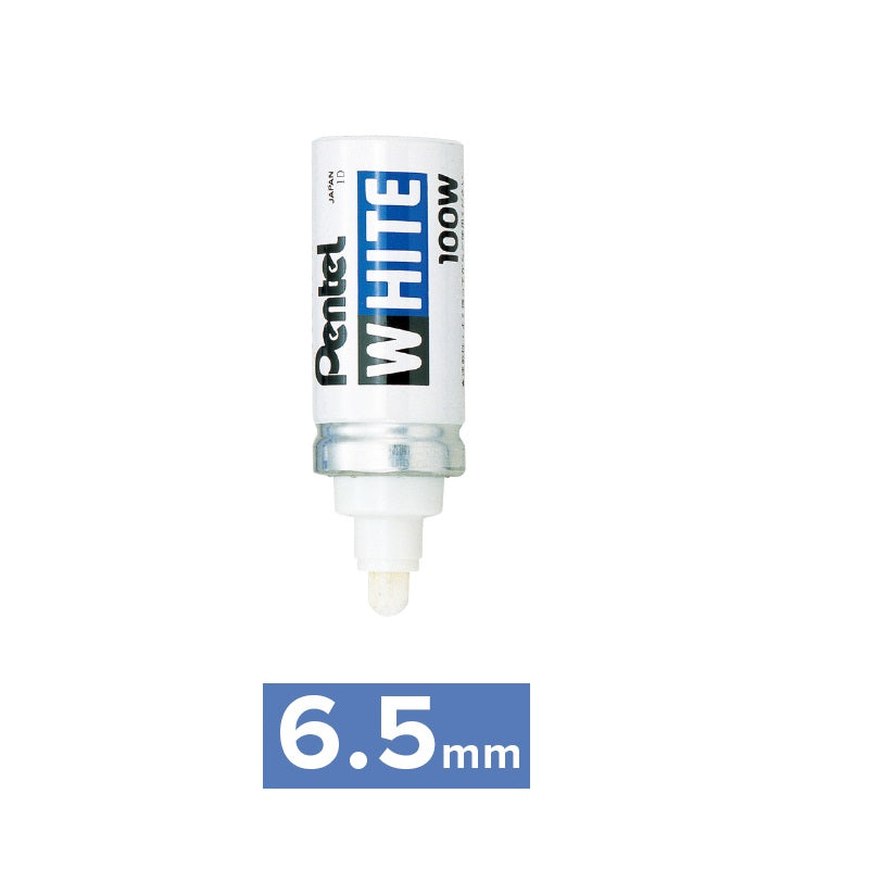 Pentel Permanent Marker, White, Fine Point, 1-Pack (100W-F/S/M) 6.5mm