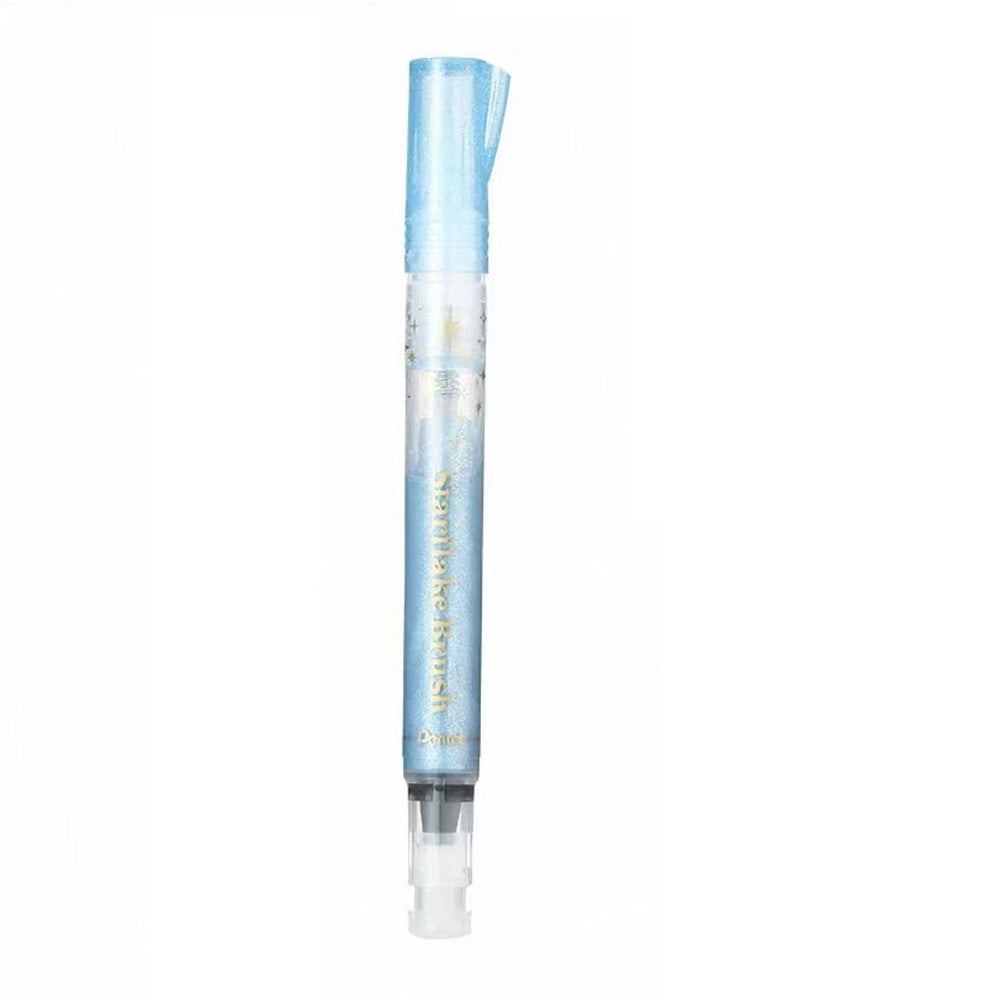 Pentel StarFlake Brush Pen Gold Silver Blue Glitter Colors Blue