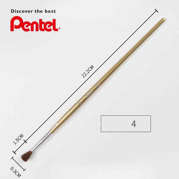 Pentel ZBS1 Horse Hair Watercolor Brush Round (No.4) - 3 Pack