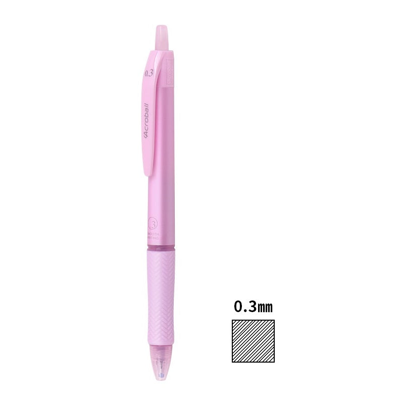 2pcs Pilot Acroball T Series Black Ballpoint Pen 0.3mm/0.5mm/0.7mm Pink 0.3mm