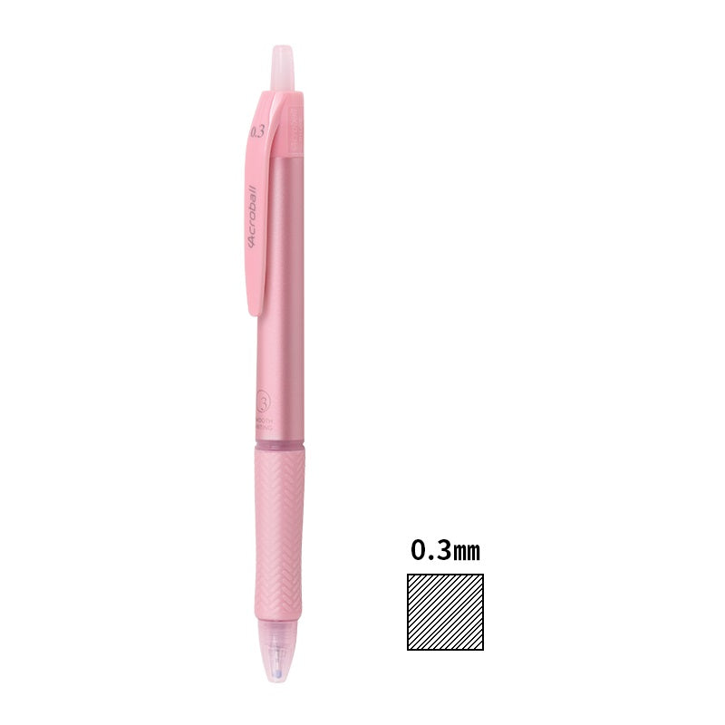 2pcs Pilot Acroball T Series Black Ballpoint Pen 0.3mm/0.5mm/0.7mm Rose Pink 0.3mm