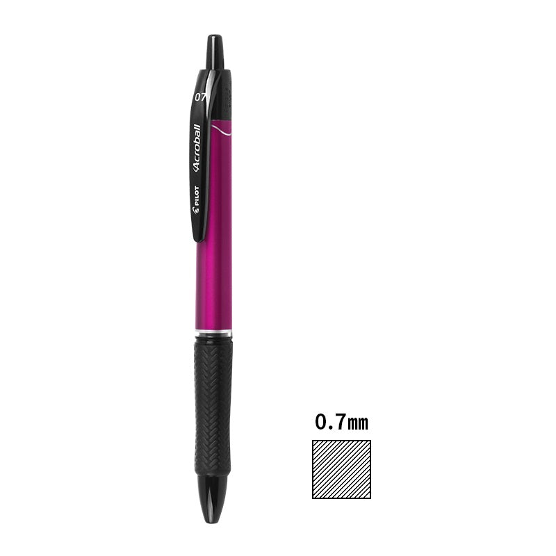 2pcs Pilot Acroball T Series Black Ballpoint Pen 0.3mm/0.5mm/0.7mm Red 0.7mm