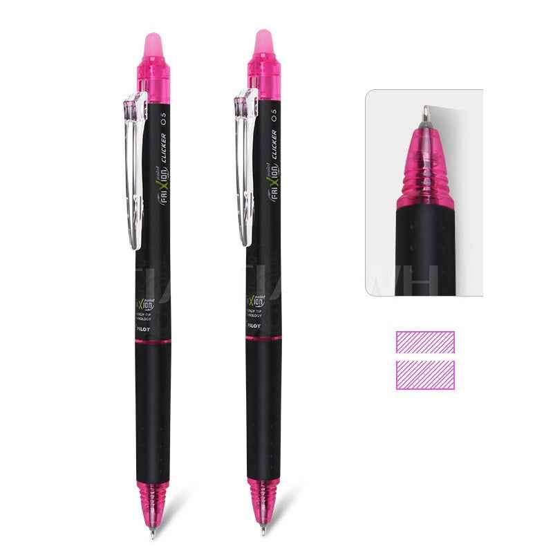 Pilot BLRT-FRP5 Frixion Point Clicker 0.5mm Rollerball Pen - 2 Pack Pink