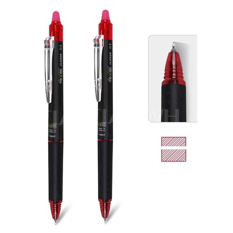 Pilot BLRT-FRP5 Frixion Point Clicker 0.5mm Rollerball Pen - 2 Pack Red
