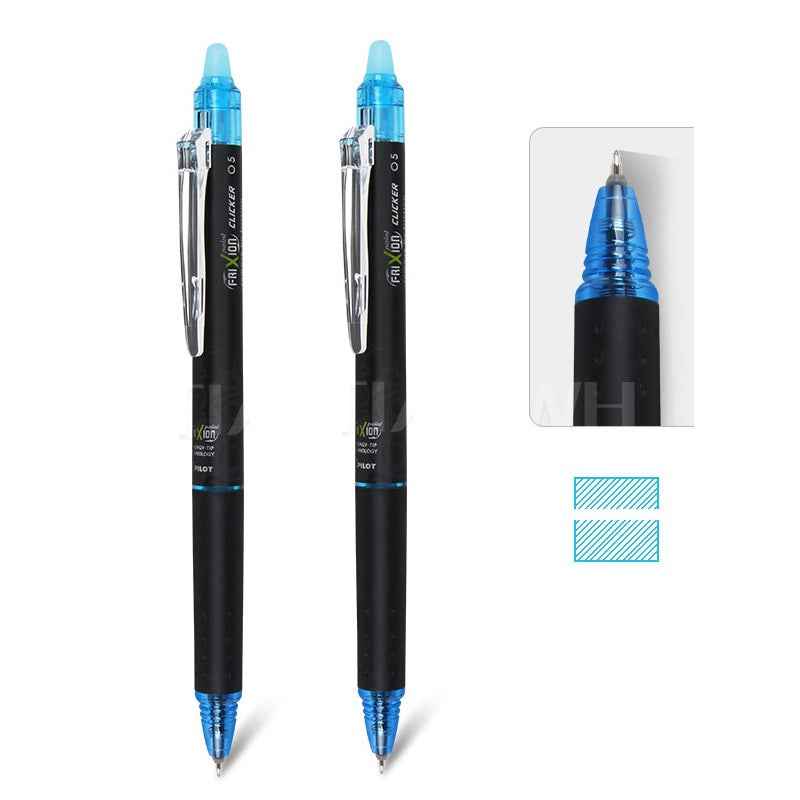 Pilot BLRT-FRP5 Frixion Point Clicker 0.5mm Rollerball Pen - 2 Pack Light Blue