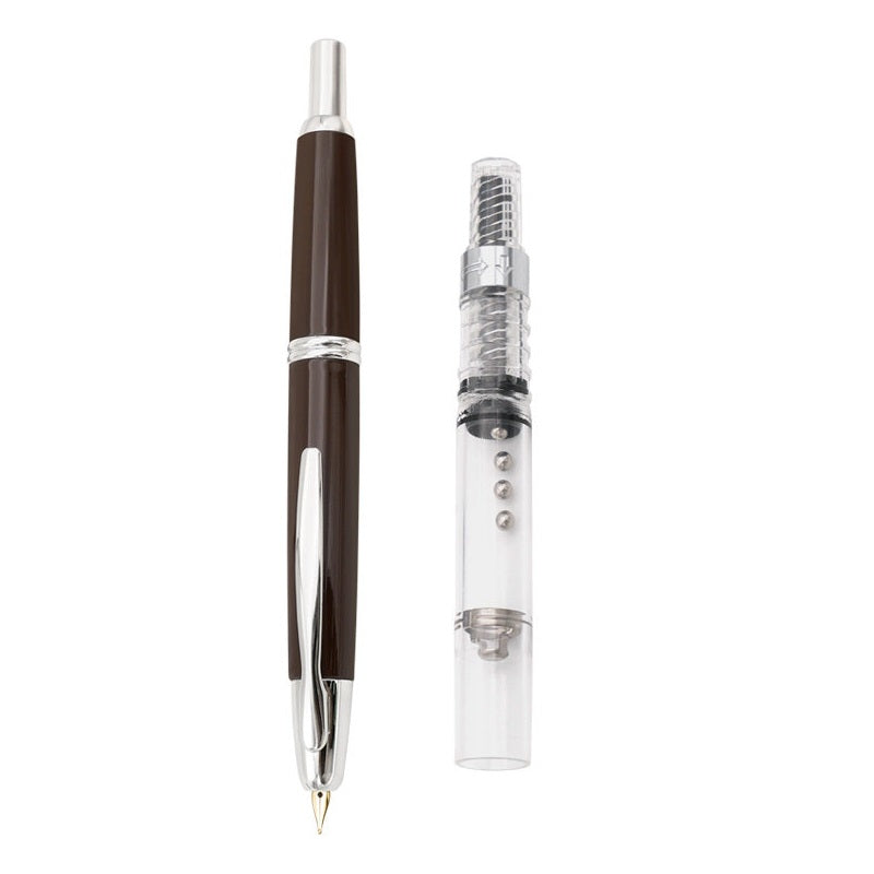Pilot Capless Retractable Fountain Pen 18K Dark Brown