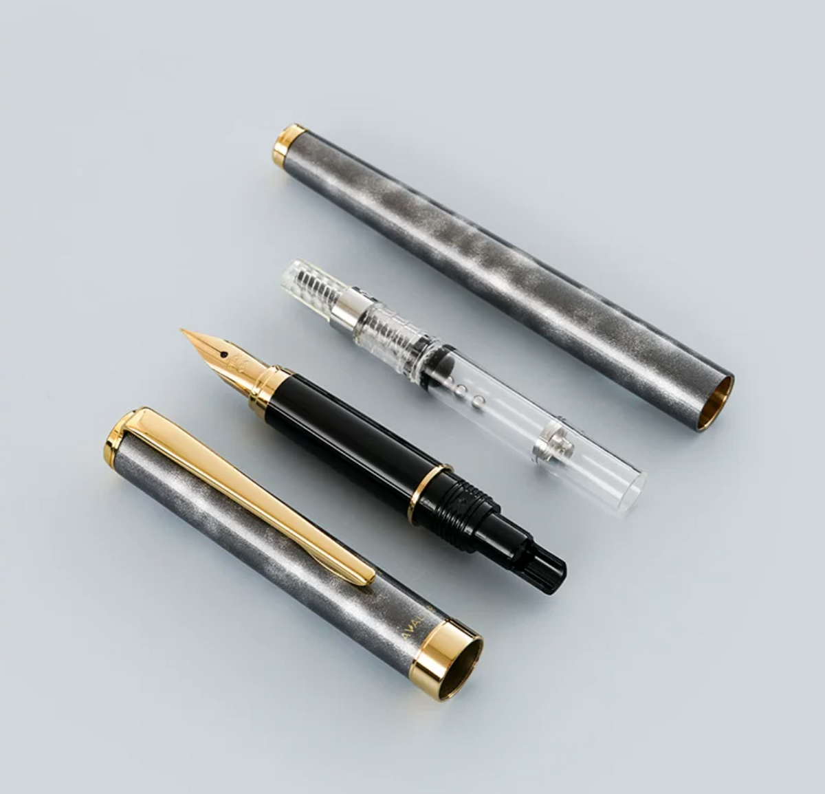 Pilot Cavalier Fountain Pen | Brass Barrel | Marble Lacquer Finish | Includes CON-40 Converter