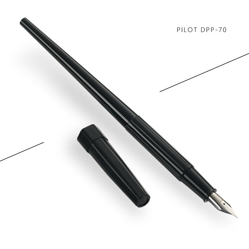 Pilot DPP70 Long Fountain Pen With Ink Converter For Calligraphy Writing Black