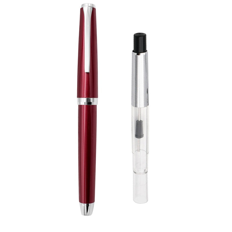 Pilot Elabo Fountain Pen - Black/Red - 14k Soft Fine/Medium Nib Red