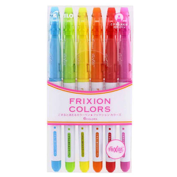 Pilot 6-Color Frixion Erasable Sign Pen Set - SFC-60M-6C