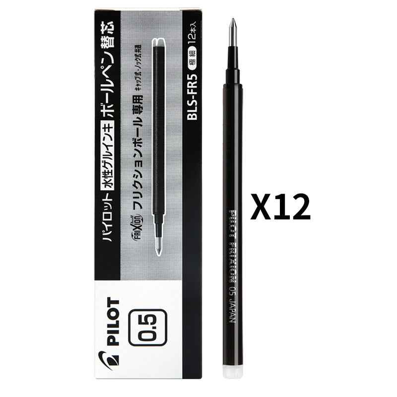 Pilot FriXion Ball Gel Pen Refill - 0.5mm Black/Red/Blue Ink 12 Pack Black