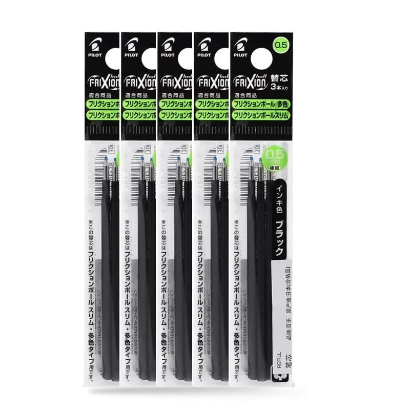 Pilot FriXion Ball Slim 0.5mm Refill 15pcs Set - Red/Blue/Black 15 Black