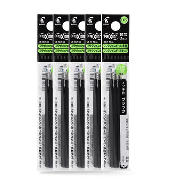 Pilot FriXion Ball Slim 0.5mm Refill 15pcs Set - Red/Blue/Black 15 Black