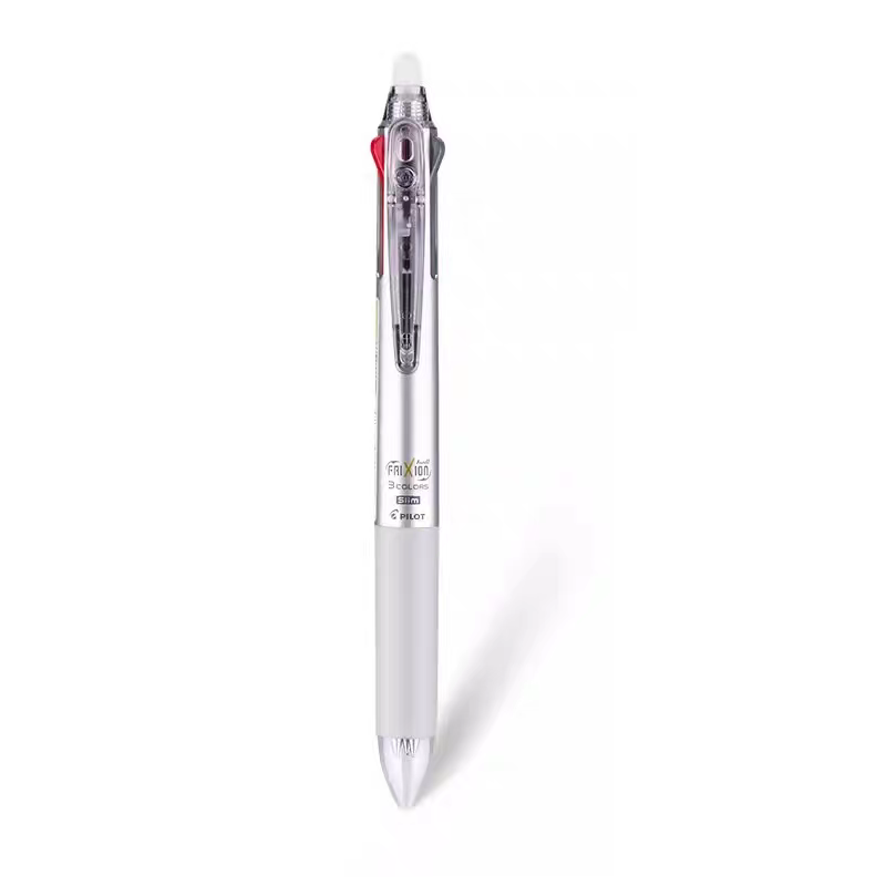Pilot FriXion Ball Slim 3 Colors Gel Ink Multi Pen - 0.38 mm Silver