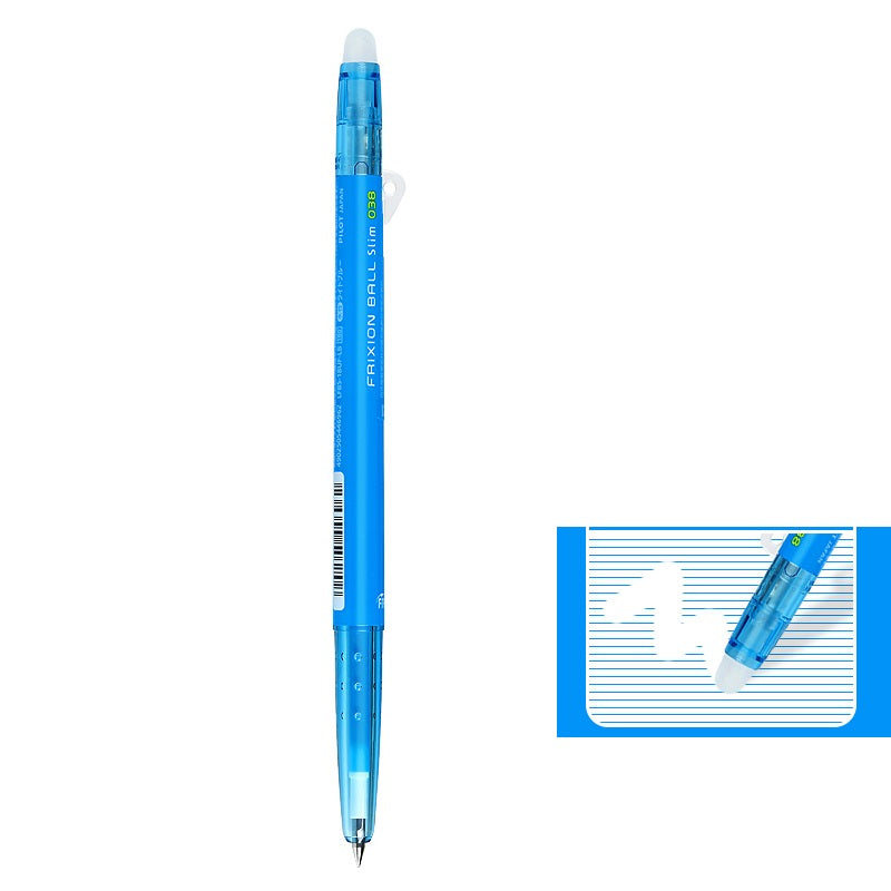 Pilot Frixion Ball Slim Erasable Gel Pen Extra Fine Point 0.38mm 3 Pack Sky Blue