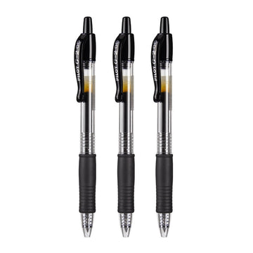 Pilot G2 Retractable Gel Pens- 0.7mm 3 Pack 3 Black