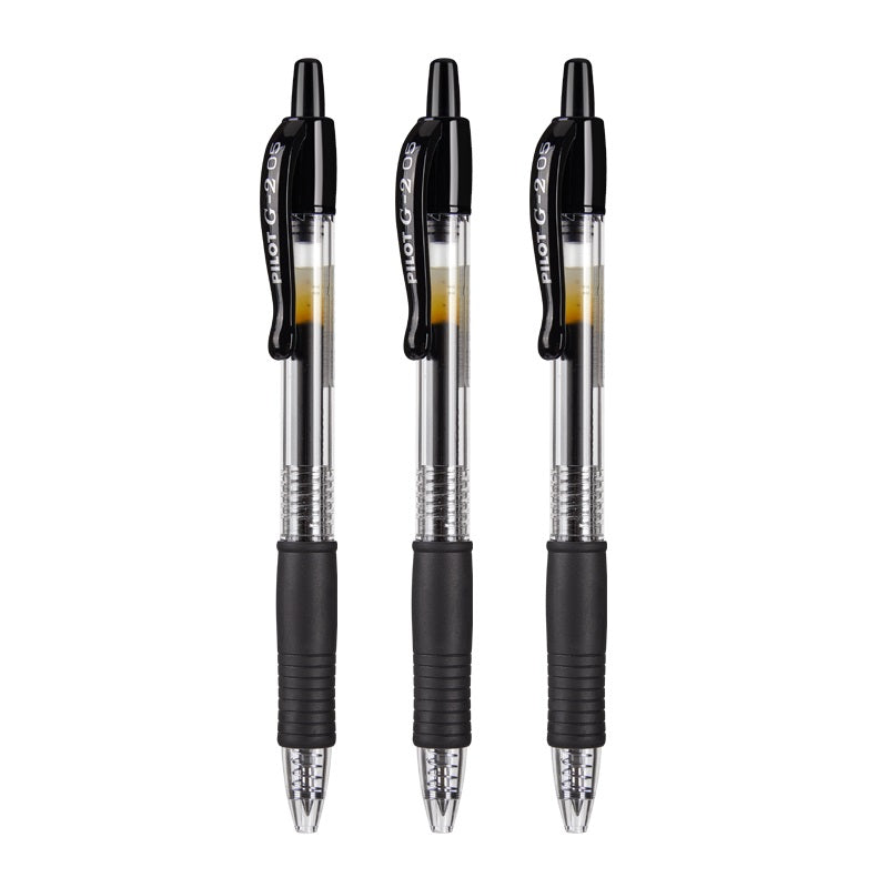 Pilot G2 Retractable Gel Pens- 0.7mm 3 Pack 3 Black