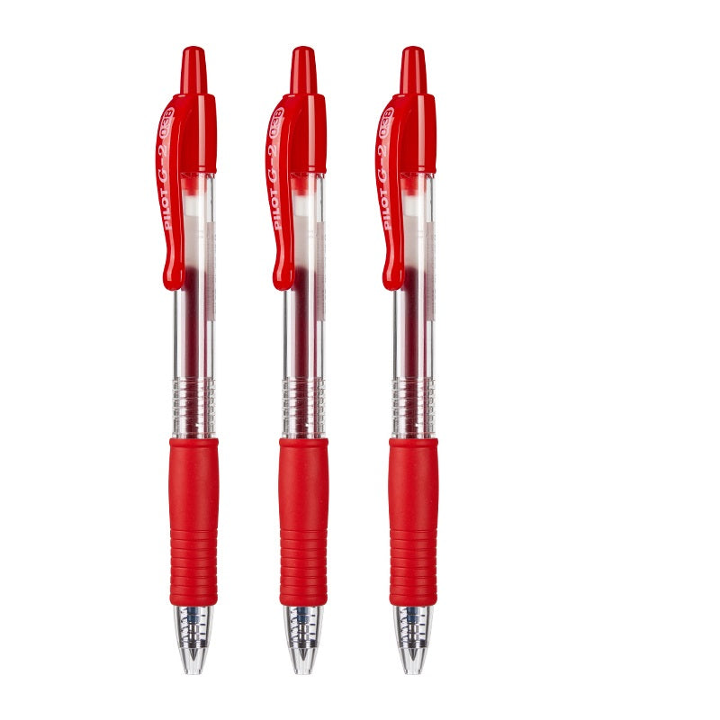 Pilot G2 Retractable Gel Pens- 0.7mm 3 Pack 3 Red